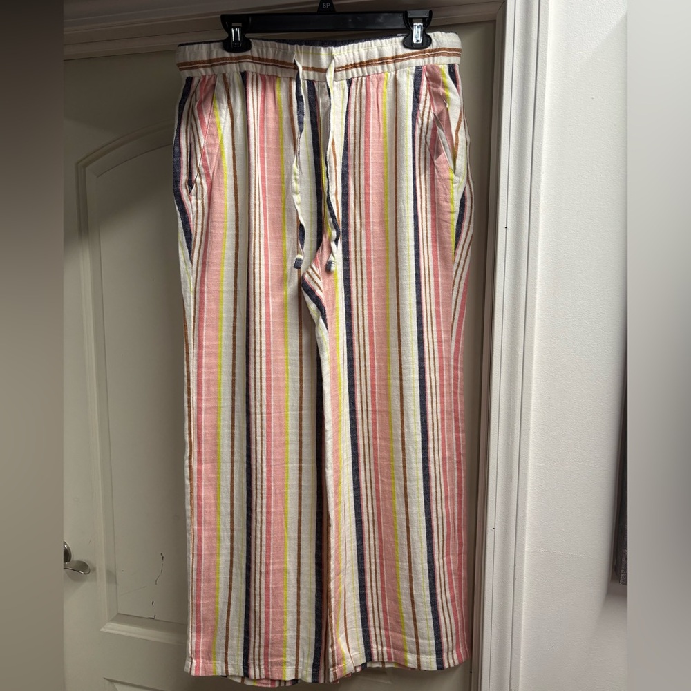 Old Navy Multicolor Striped Wide Leg Pants